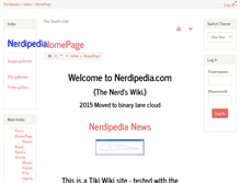 Tablet Screenshot of nerdipedia.com